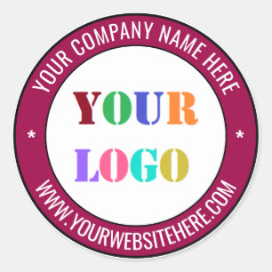 Your Company Logo Custom Text Sticker Choose Colou