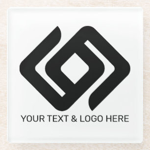 Your Company Logo Glass Coaster