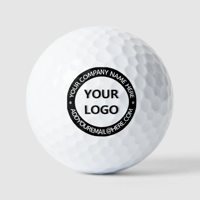 Your Company Logo Golf Balls Example Custom Text (Front)