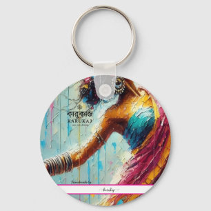 Your company logo & Handmade By Your company Name  Keychain