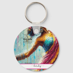Your company logo & Handmade By Your company Name Keychain