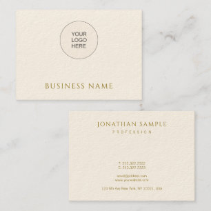 Your Company Logo Here Elegant Customizable Business Card