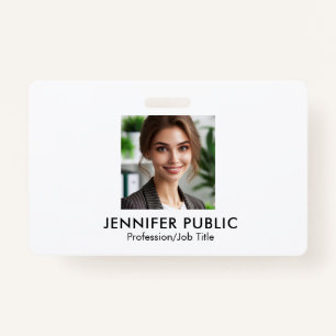 Your Company Logo Here Employee Photo Template Badge