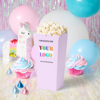 Your Company Logo Name Info Branded Popcorn Boxes