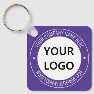 Your Company Logo Name Info Text Keychain Template