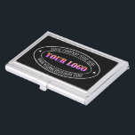 Your Company Logo Name Website Business Card Case<br><div class="desc">Custom Colours and Fonts - Personalized Business Card Cases with Your Company Logo Name Website or Custom Text Promotional Business Gift - Add Your Logo - Image or QR Code - Photo / Name - Company / Website / Information / More - Resize and move or remove and add elements...</div>