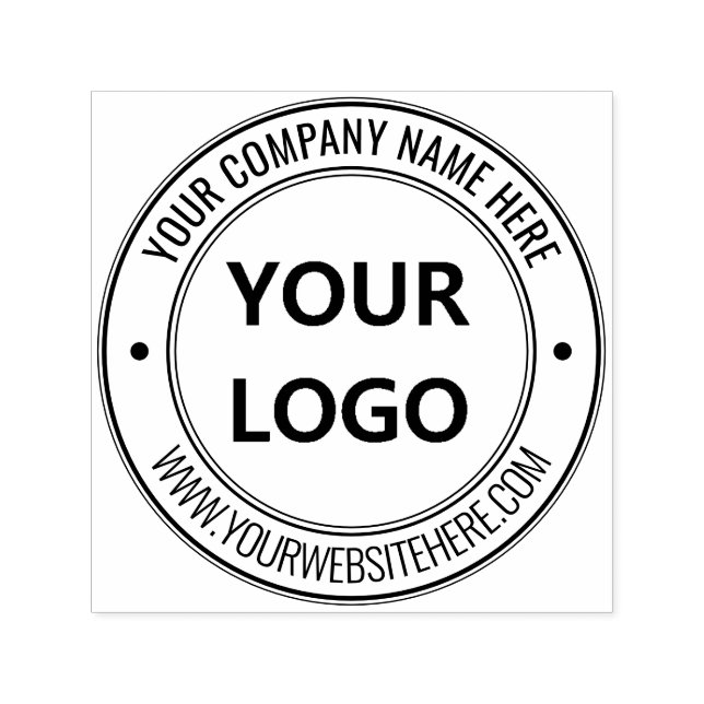Your Company Logo Name Website Round Stamp Example (Design)