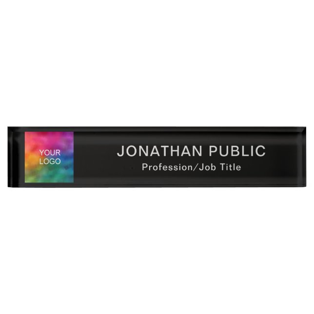 Your Company Logo Or Photo Here Custom Template Nameplate (Front)