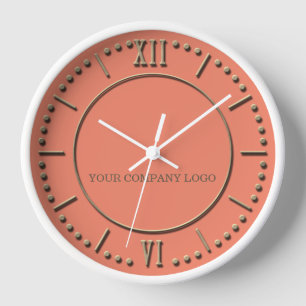 YOUR COMPANY LOGO,personalized,add your text Clock