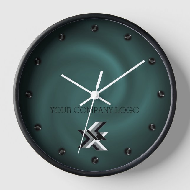 YOUR COMPANY LOGO,personalized,add your text Clock (Front)