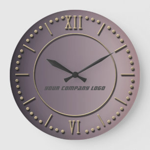 YOUR COMPANY LOGO,personalized,add your text Large Clock
