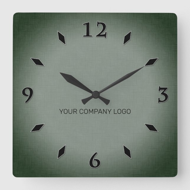 YOUR COMPANY LOGO,personalized,add your text Squar Square Wall Clock (Front)