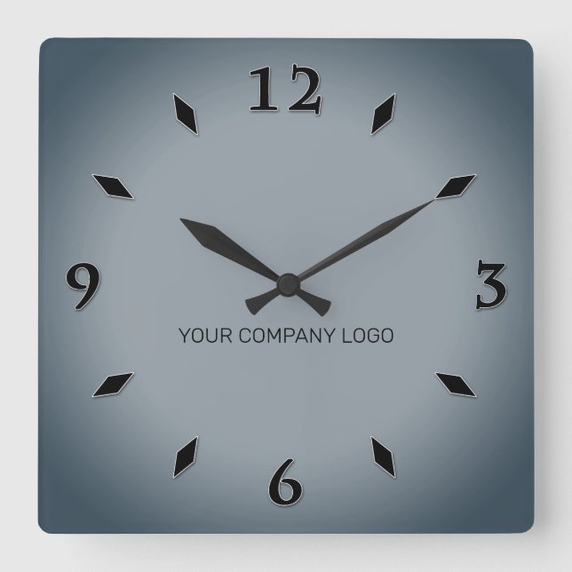 YOUR COMPANY LOGO,personalized,add your text Square Wall Clock (Front)
