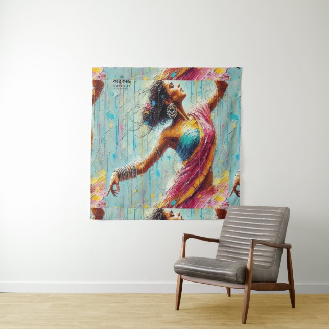 Your company logo & personalized image tapestry (In Situ)