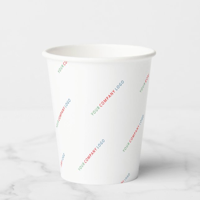 your company logo personalized   paper cups (Front)