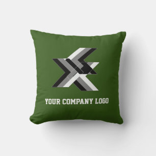 YOUR COMPANY LOGO,personalized Throw Pillow