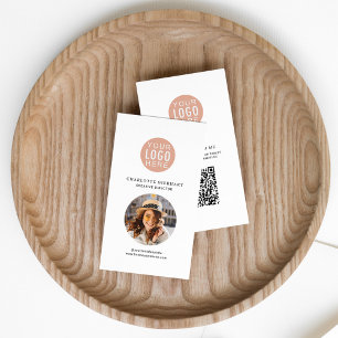 Your Company Logo QR Code Employee Photo Business Card