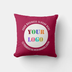 Your Company Logo Social Media Pillow Custom Colou