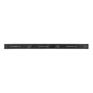 Your Company Logo Template Custom Black Satin Ribbon