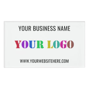 Your Company Logo Text Business Name Tag Example