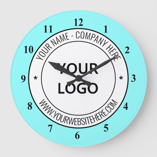 Your Company Logo Text Business Promotional Clock (Front)