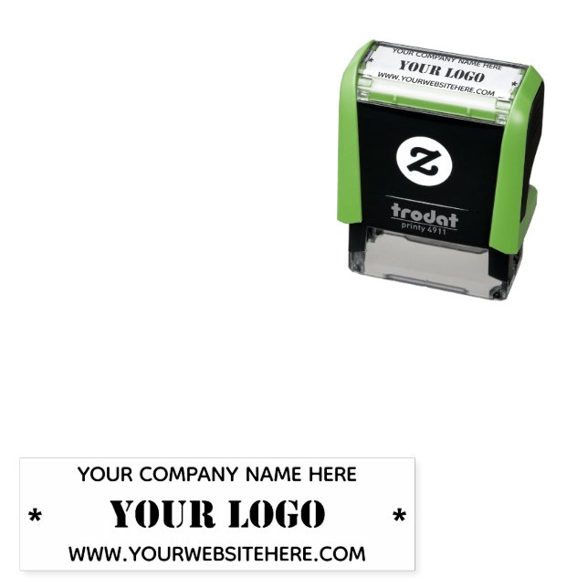 Your Company Logo Text Business Self-inking Stamp (In Situ)