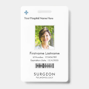 Your Company Logo White Modern Name Tag Badges