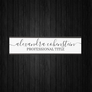 Your Company Office Door Sign Black and White