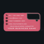 Your Company Promotional Business Card Design Samsung Galaxy Case<br><div class="desc">Custom Colours and Font - Your Business Company Promotional Personalized - Office Text - Name Professional or Personal Modern Customizable Gift - Add Your Business Name - Company / Business Sector - Industry / Phone / E-mail / Website / Facebook - Contact Information - Choose / Add Your Favourite Background...</div>