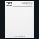 Your Comppany Info Business Letterhead Template<br><div class="desc">Custom Colours and Fonts - Design Your Own Simple Business Letterhead with Logo - Add Your Logo - Image - Photo or QR Code / Name - Company / Contact Information / More - Choose / add your favourite elements / background text colours / fonts / size ! ( Select...</div>