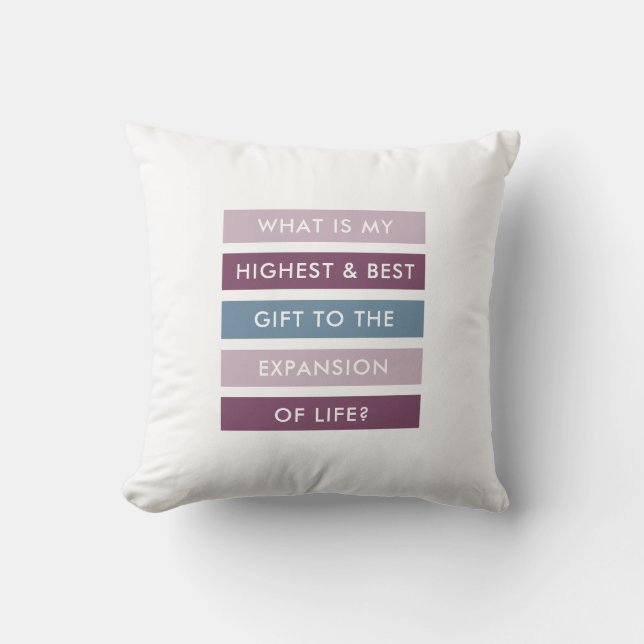 Your Contribution to Life Motivational Throw Pillow (Front)