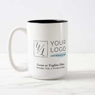 Your Corporate Logo and Customized Details Two-Tone Coffee Mug