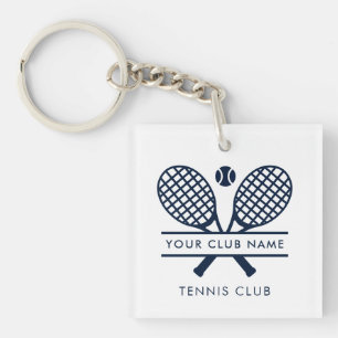 Your Country Club Name Tennis Team Any Colour Keychain
