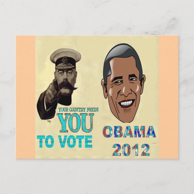 Your Country Need You to Vote OBAMA 2012 Postcard (Front)
