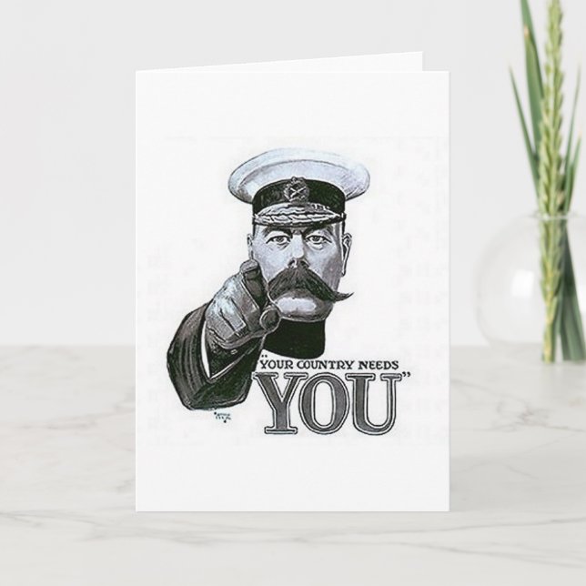 Your Country Needs You Card (Front)