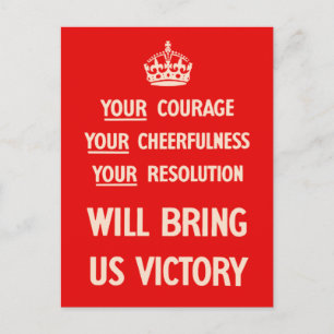 Your Courage Your Cheerfulness Your Resolution Postcard