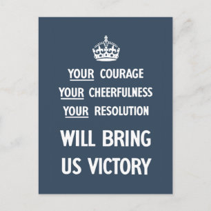 Your Courage Your Cheerfulness Your Resolution Postcard
