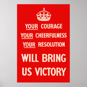 Your courage Your Cheerfulness Your Resolution Poster