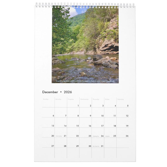 Your Creative Chord Mountain Scenes 2025 Calendar (Dec 2026)