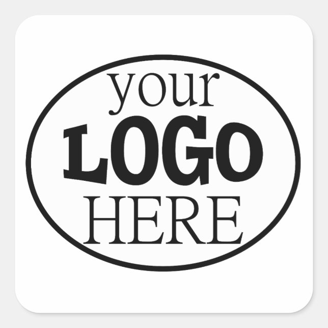 Your Custom Business Logo Square Sticker (Front)