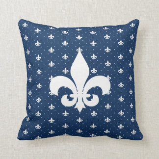 Your custom color, Fleur-de-lis Pattern Throw Pillow