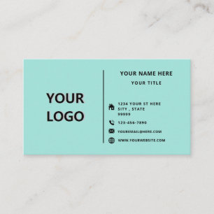 Your Custom Colour and Font Business Card with Log