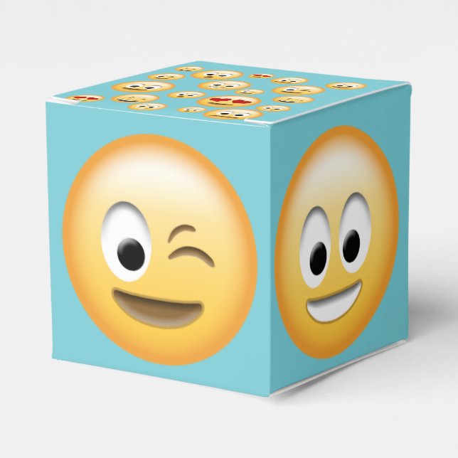 Your custom colour, Emoji Gift Favor Box (Front Side)