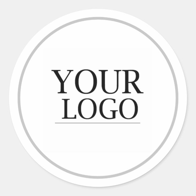 Your Custom Company Logo or Business Logo Classic Round Sticker (Front)