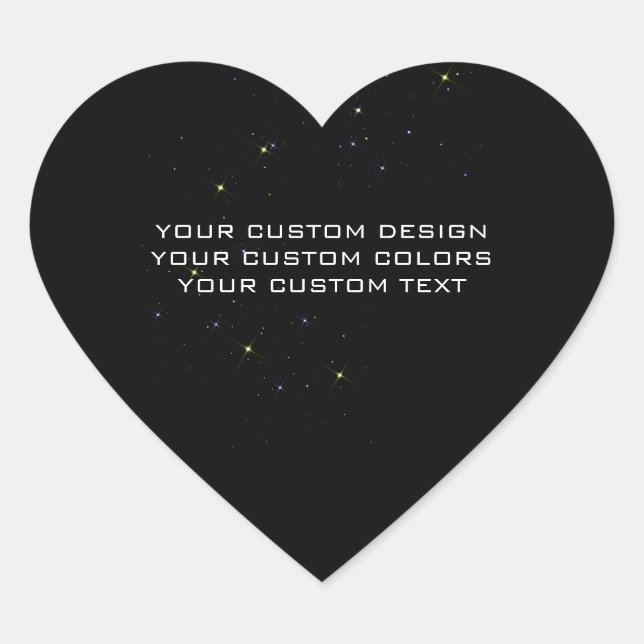 Your Custom Design - Heart Sticker (Front)