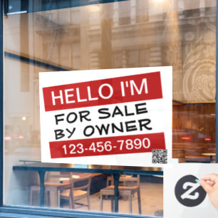 Your Custom For Sale Advertisement QR Code Window Cling