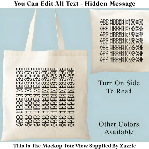 Your Custom Hidden Message 149B Novelty Tote Bag