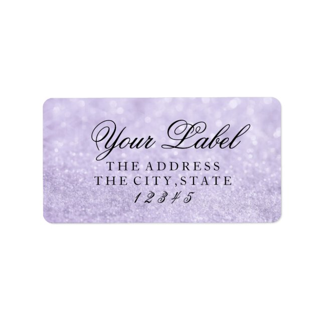 Your Custom Label - Lit Purple Glit Fab (Front)