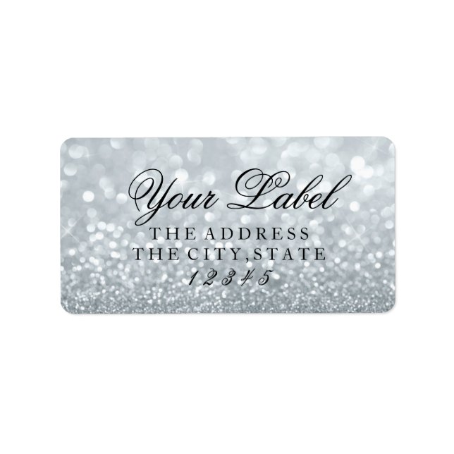 Your Custom Label - Silver Glitter Fab (Front)