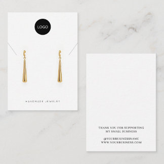 Your Custom Logo Brand Necklace Earring Display Enclosure Card